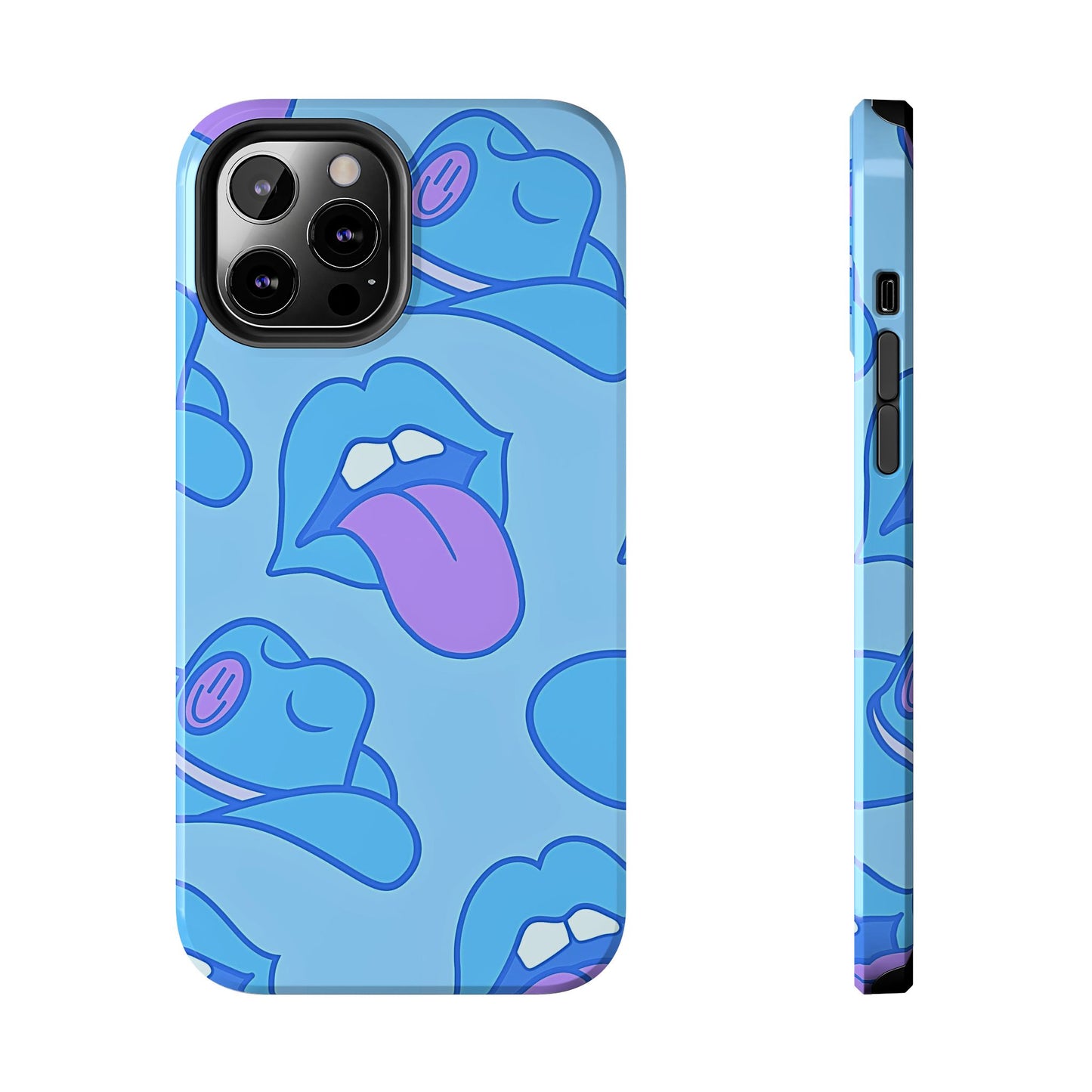 Preppy Cowboy Hat & Hot Lips Pattern (Version 2) Tough Phone Case | Aesthetic