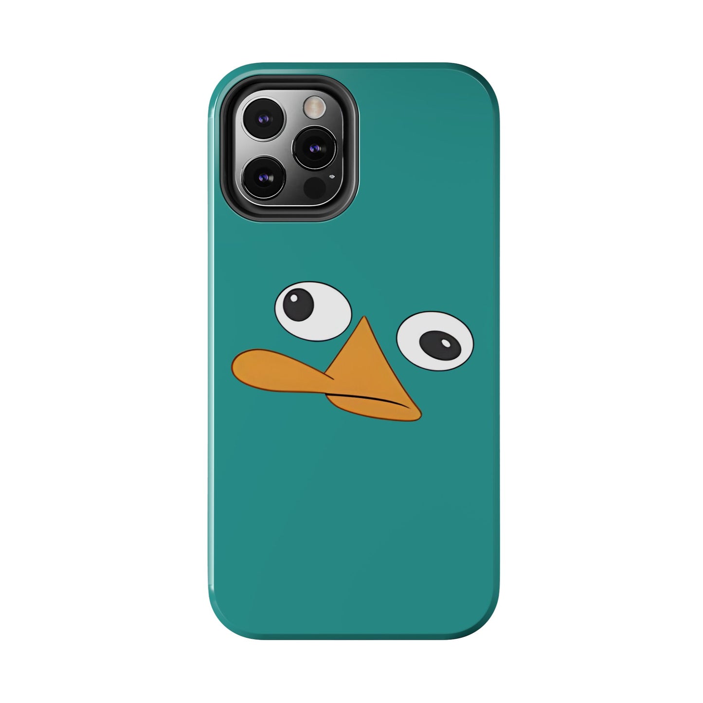 Phineas and Ferb Perry Platypus Eyes Teal Expression Tough Phone Case | Cartoon