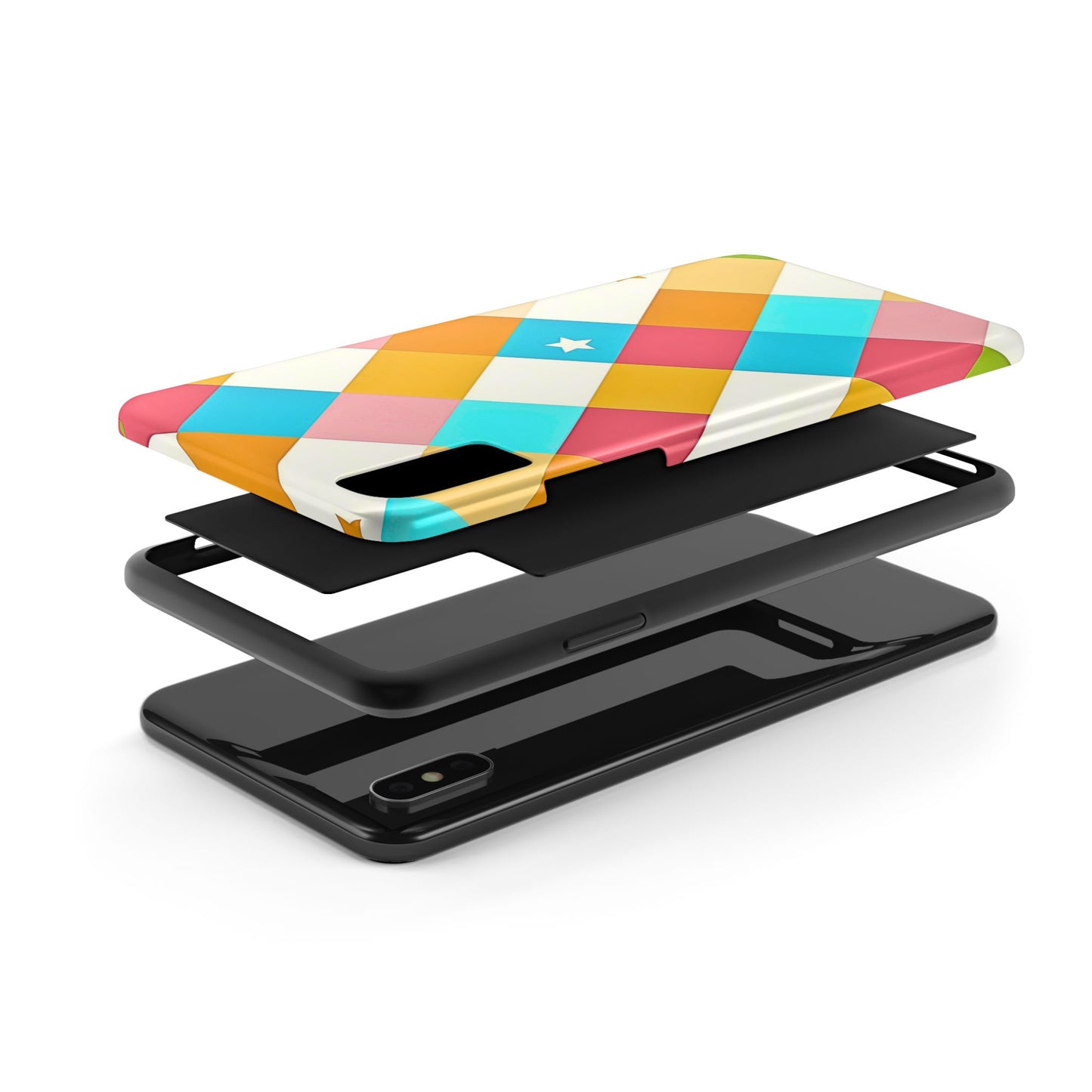Vibrant Preppy Checkered Tough Phone Case | Aesthetic