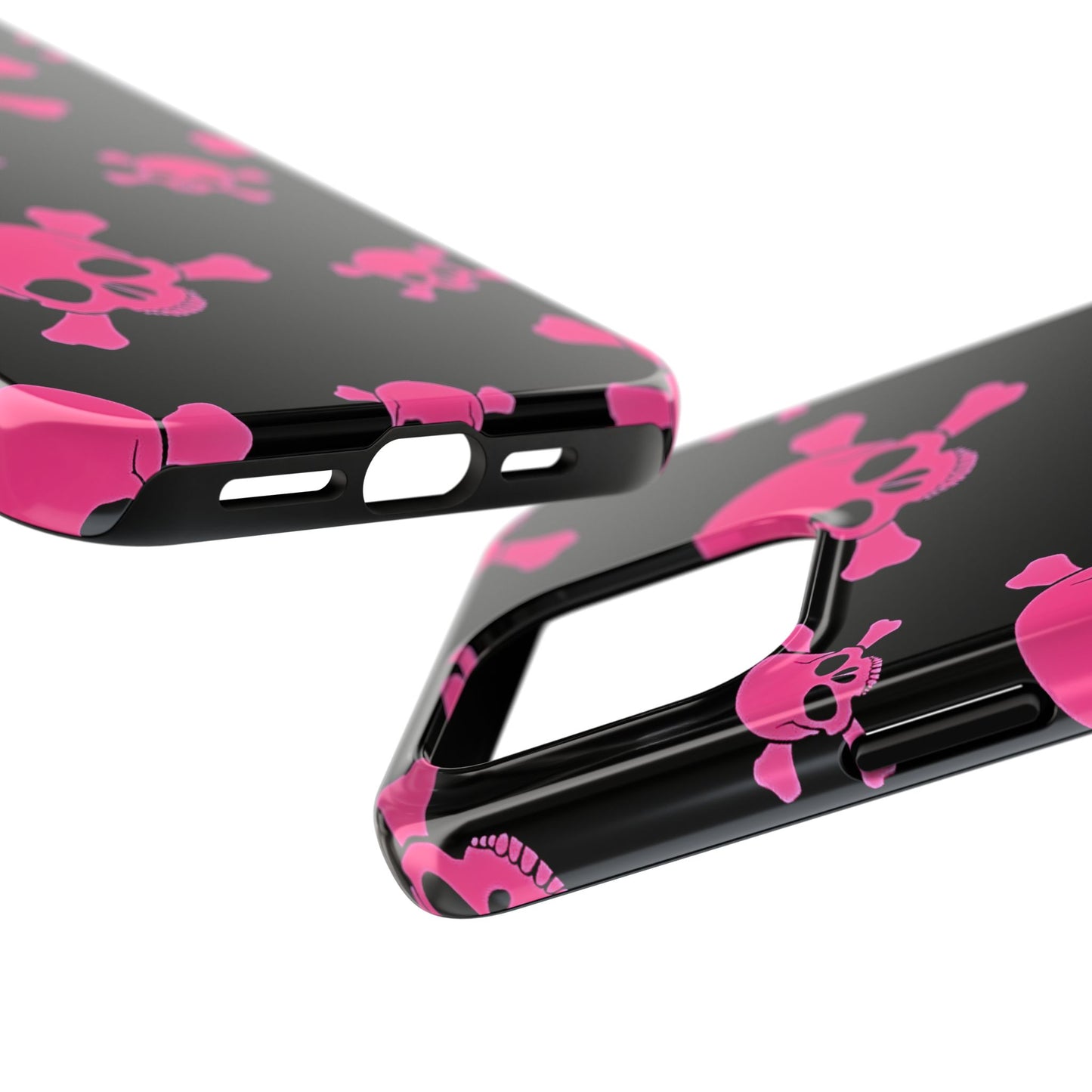 Pink Skull Emo Style Tough Phone Case | Aesthetic