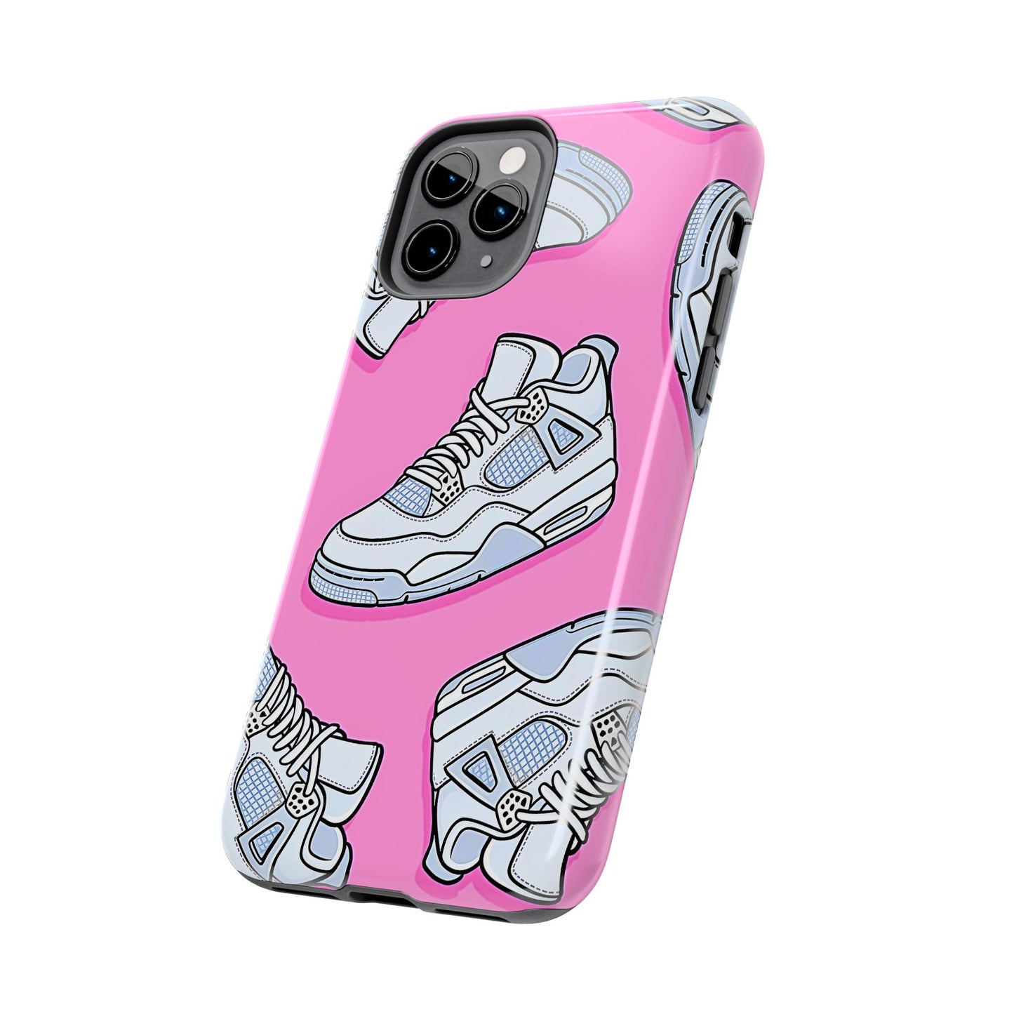 Funda resistente para teléfono con diseño de zapatillas Jordan 4 blancas | Estética