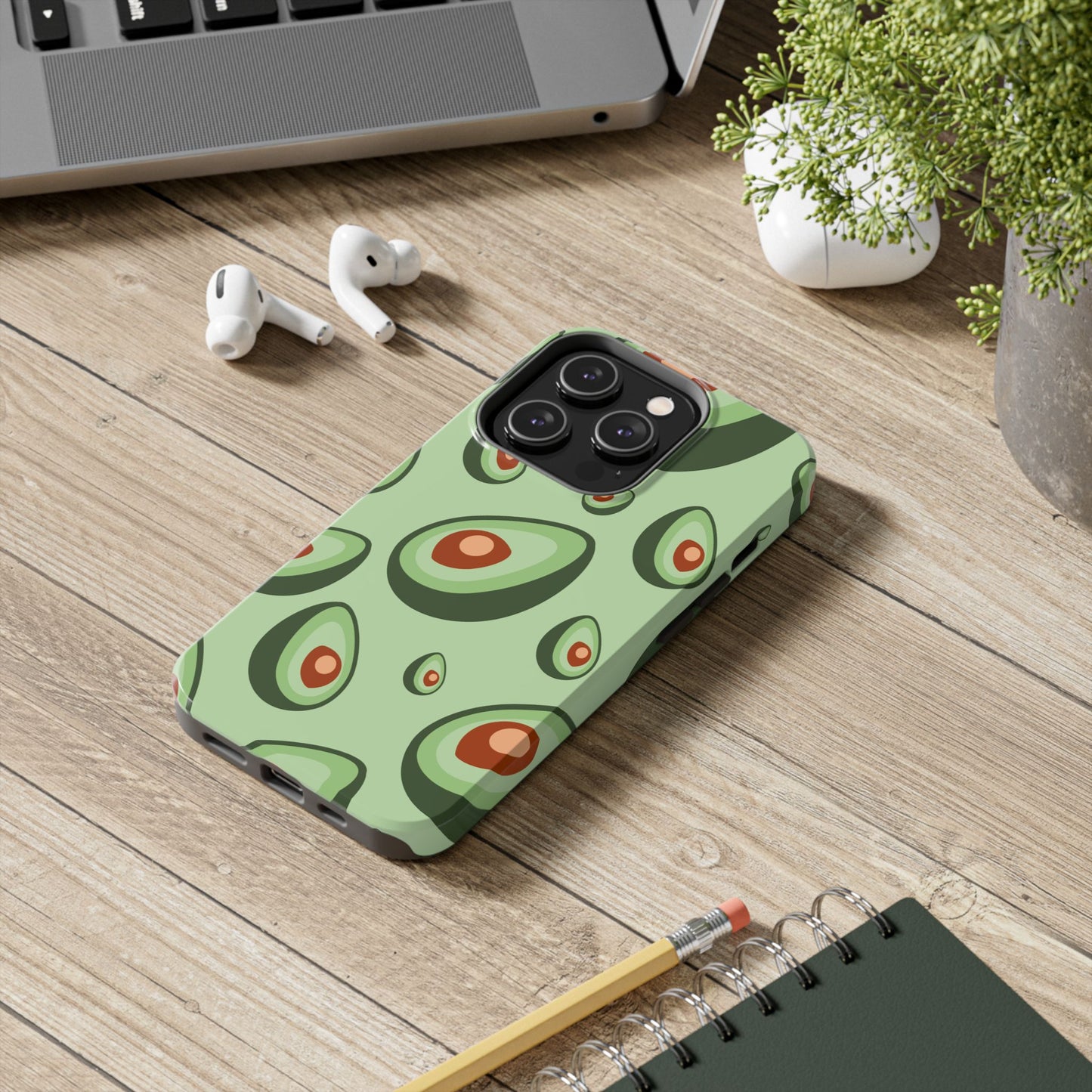 Trendy Avocado Pattern Green Aesthetic Minimal Fruit Phone Case | Food