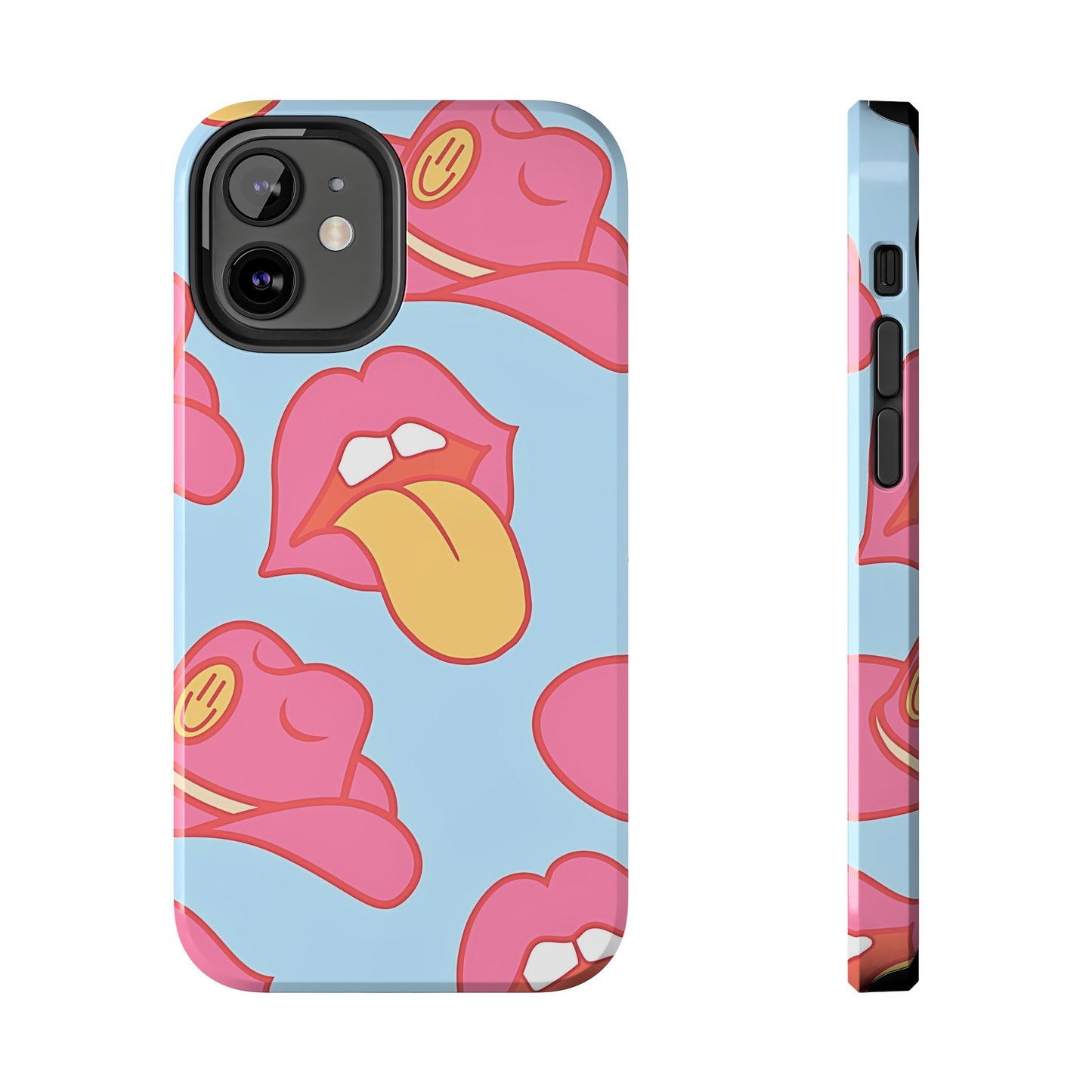 Preppy Cowboy Hat & Hot Lips Pattern (Version 1) Tough Phone Case | Aesthetic
