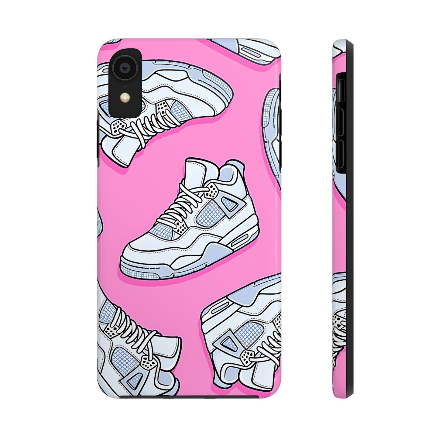 Funda resistente para teléfono con diseño de zapatillas Jordan 4 blancas | Estética