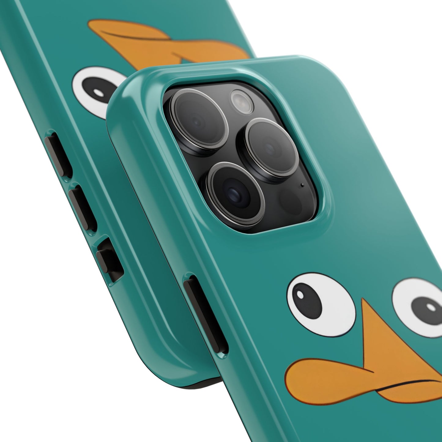 Phineas and Ferb Perry Platypus Eyes Teal Expression Tough Phone Case | Cartoon