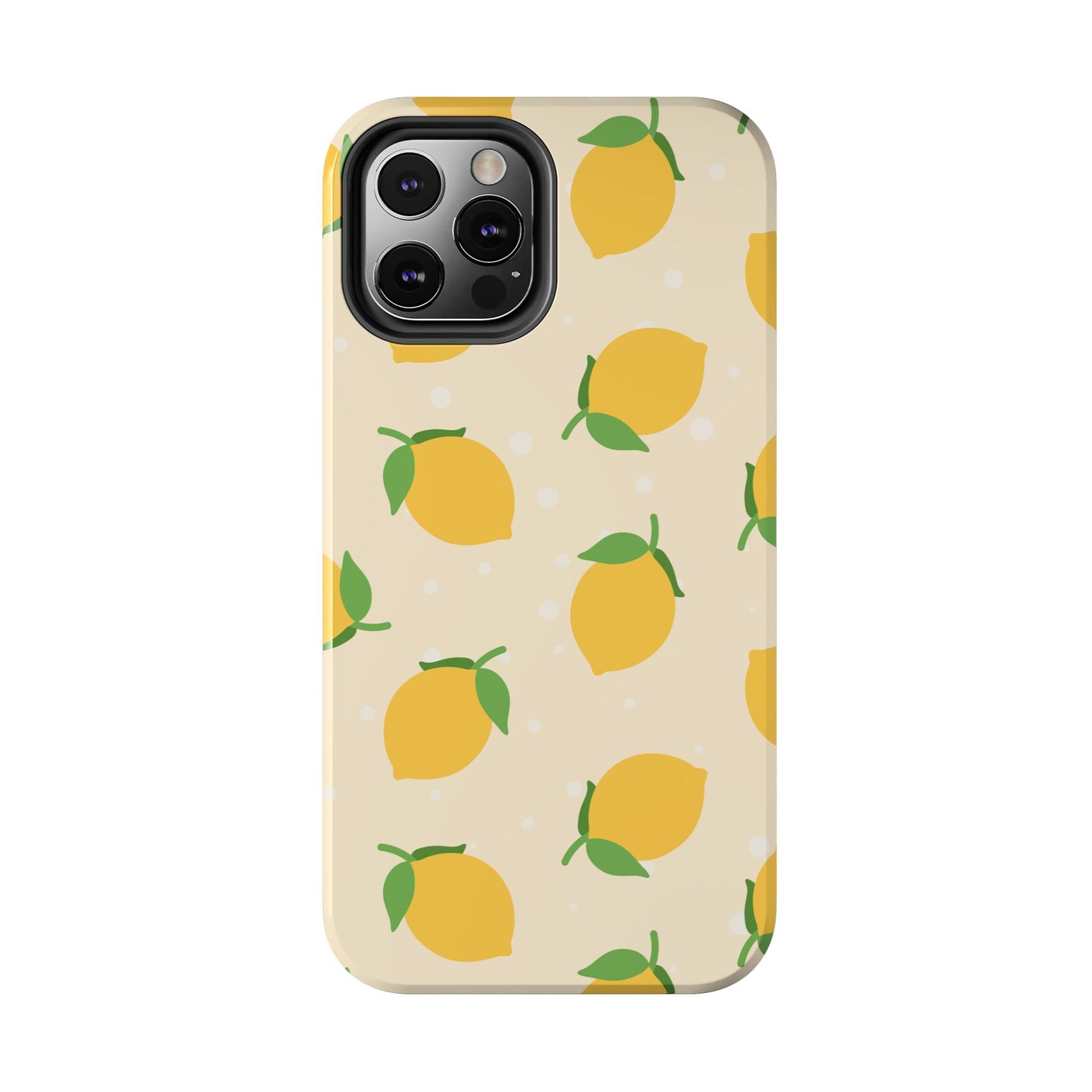 Cute Aesthetic Lemon Pattern Citrus Design Tough Phone Case | Food