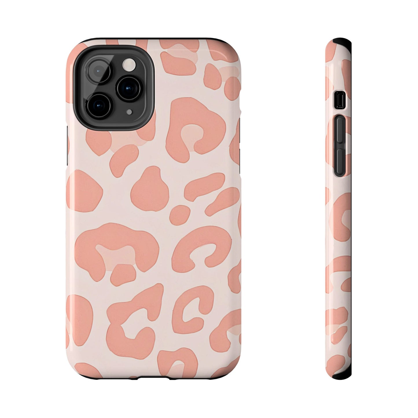 Funda resistente para teléfono con estampado de leopardo rosa preppy | Estética