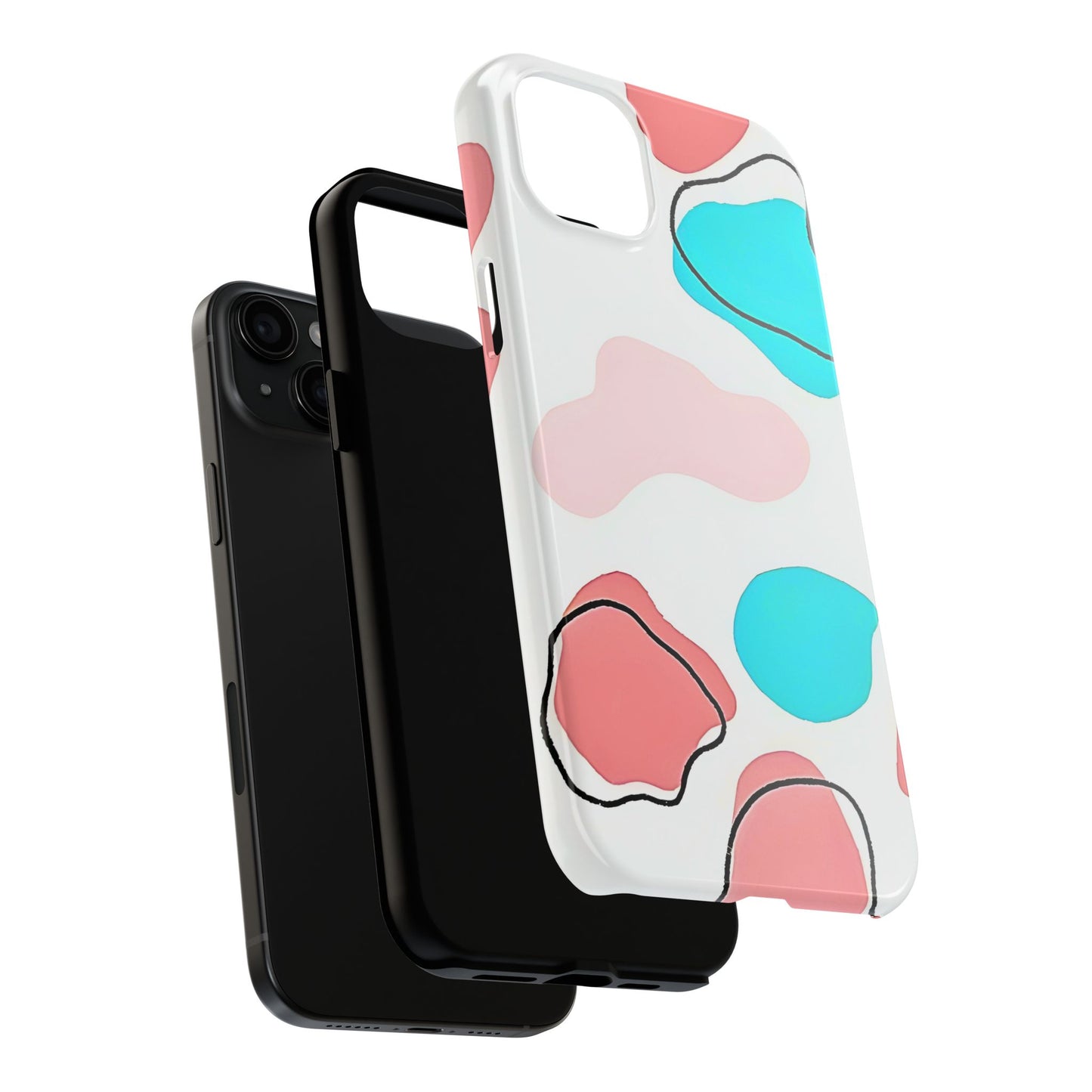 Abstract Shapes Preppy Pastel Style (Version 1) Tough Phone Case | Aesthetic