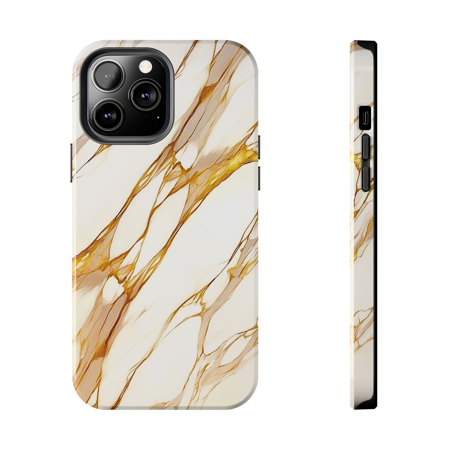 Luxury Marble Gold Vein Texture Pattern Style Tough Phone Case/Cover | Aesthetic