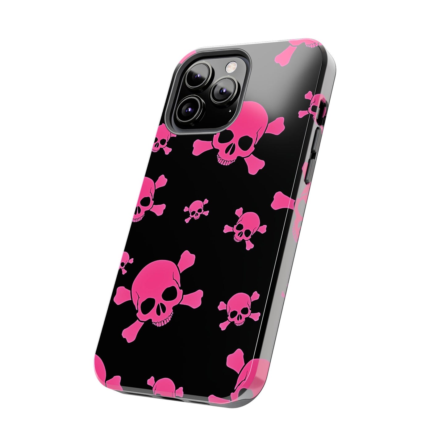 Pink Skull Emo Style Tough Phone Case | Aesthetic