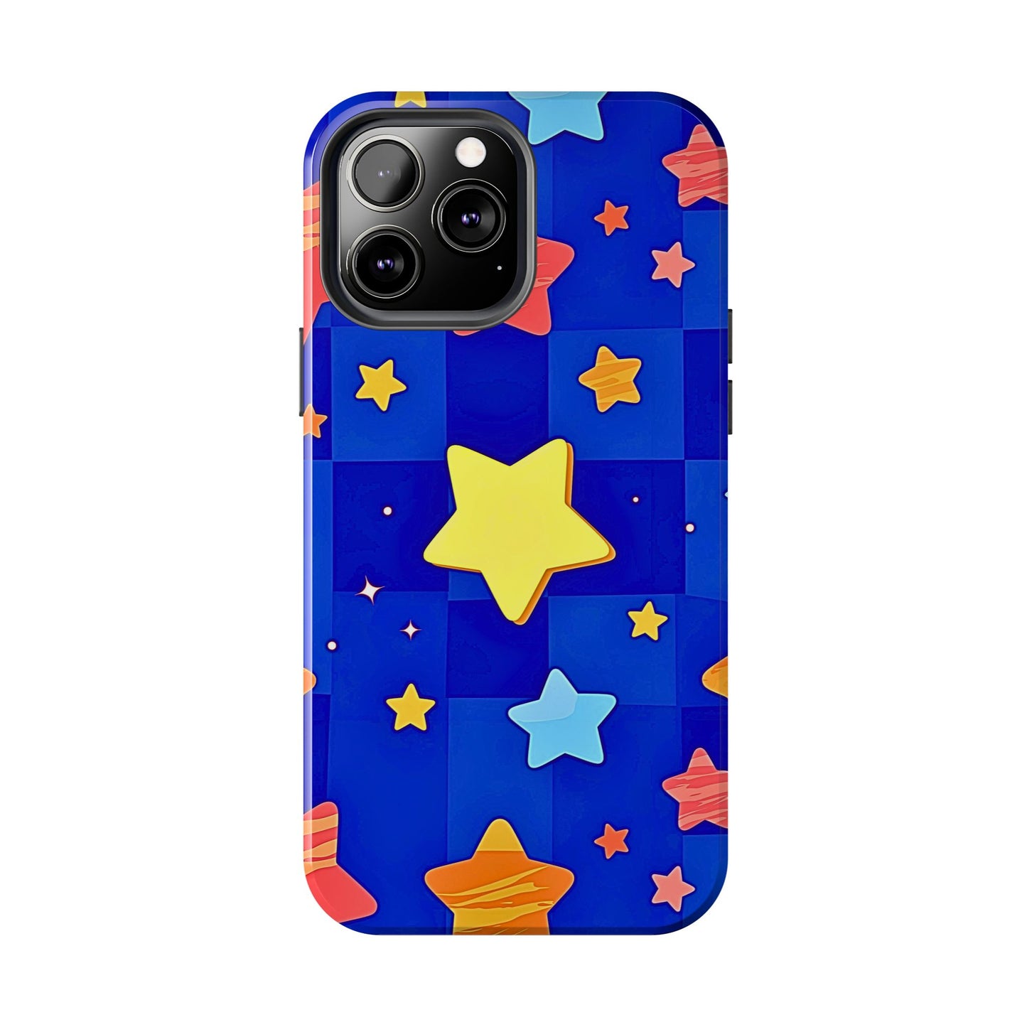 Vibrant Preppy Stars Pattern Tough Phone Case | Aesthetic