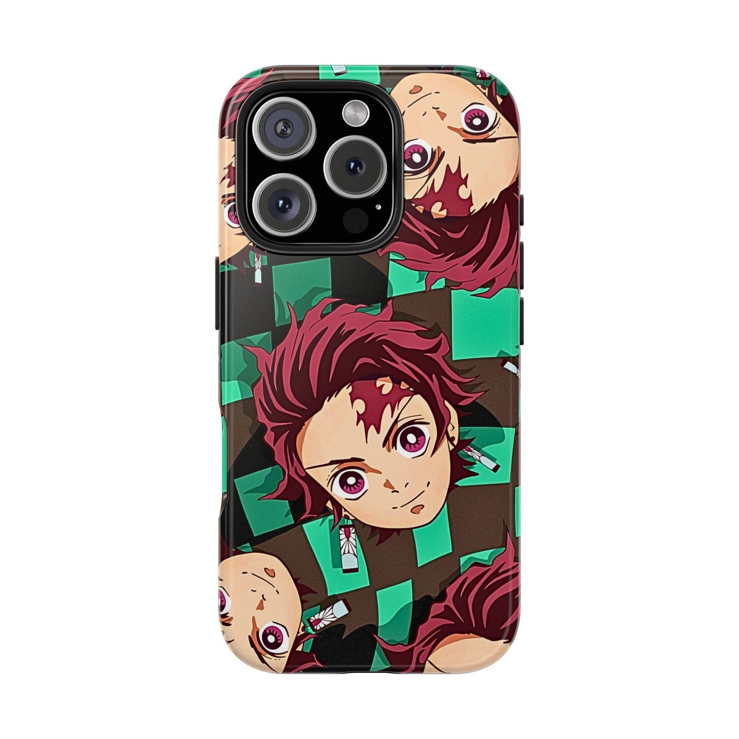 Tanjiro Kamado Head Pattern Tough Phone Case | Anime - Demon Slayer