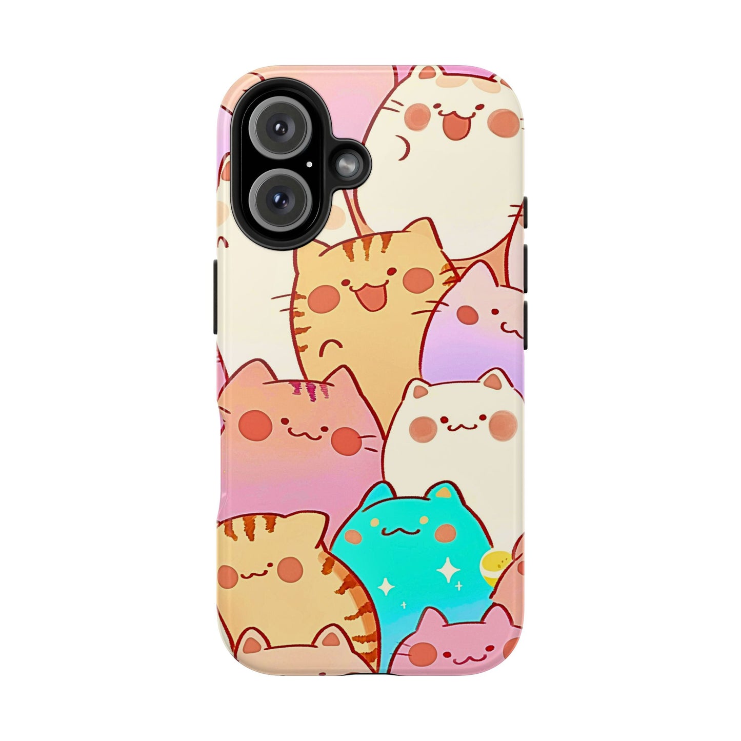 Kawaii Chubby Adorable Cats Tough Phone Case | Animals