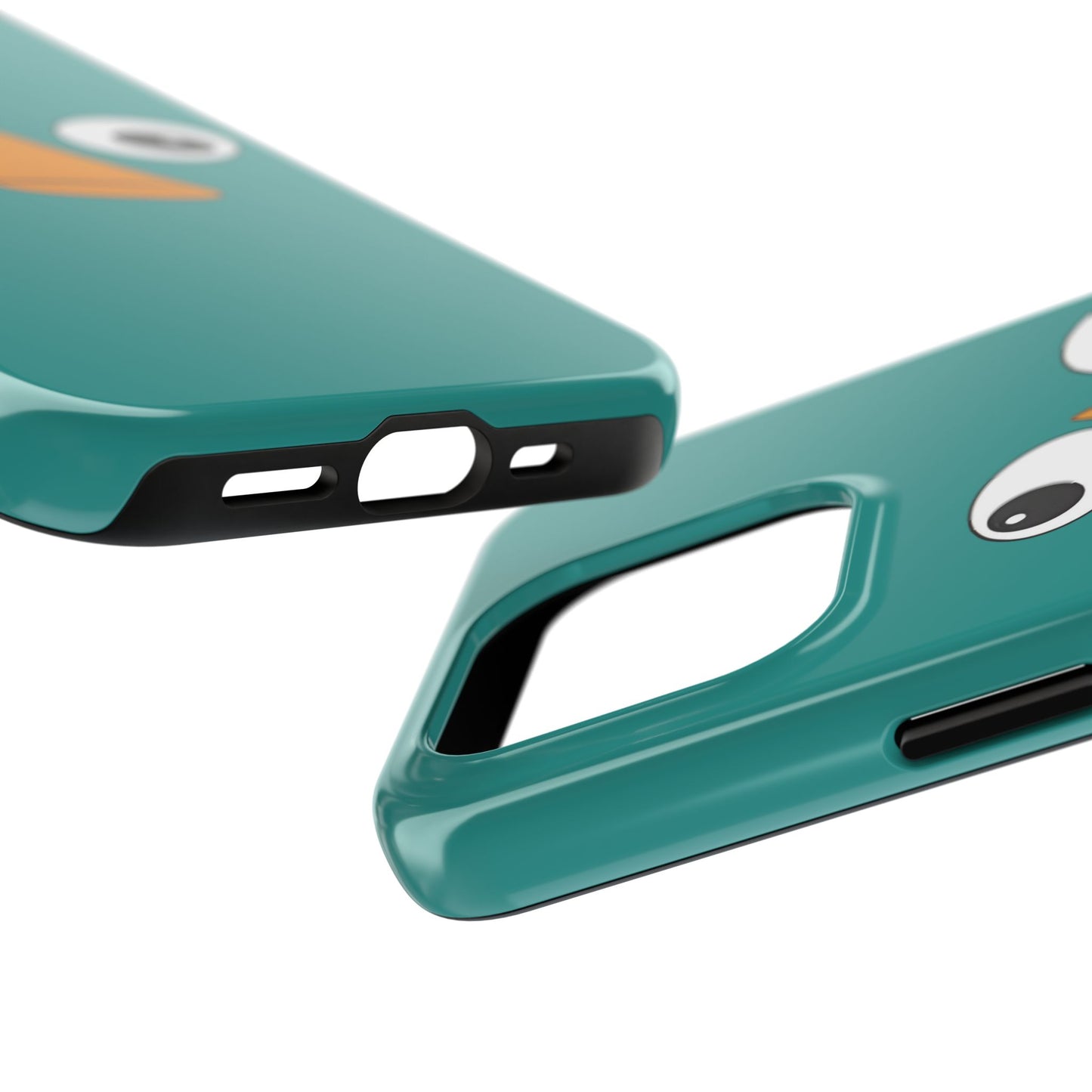 Phineas and Ferb Perry Platypus Eyes Teal Expression Tough Phone Case | Cartoon