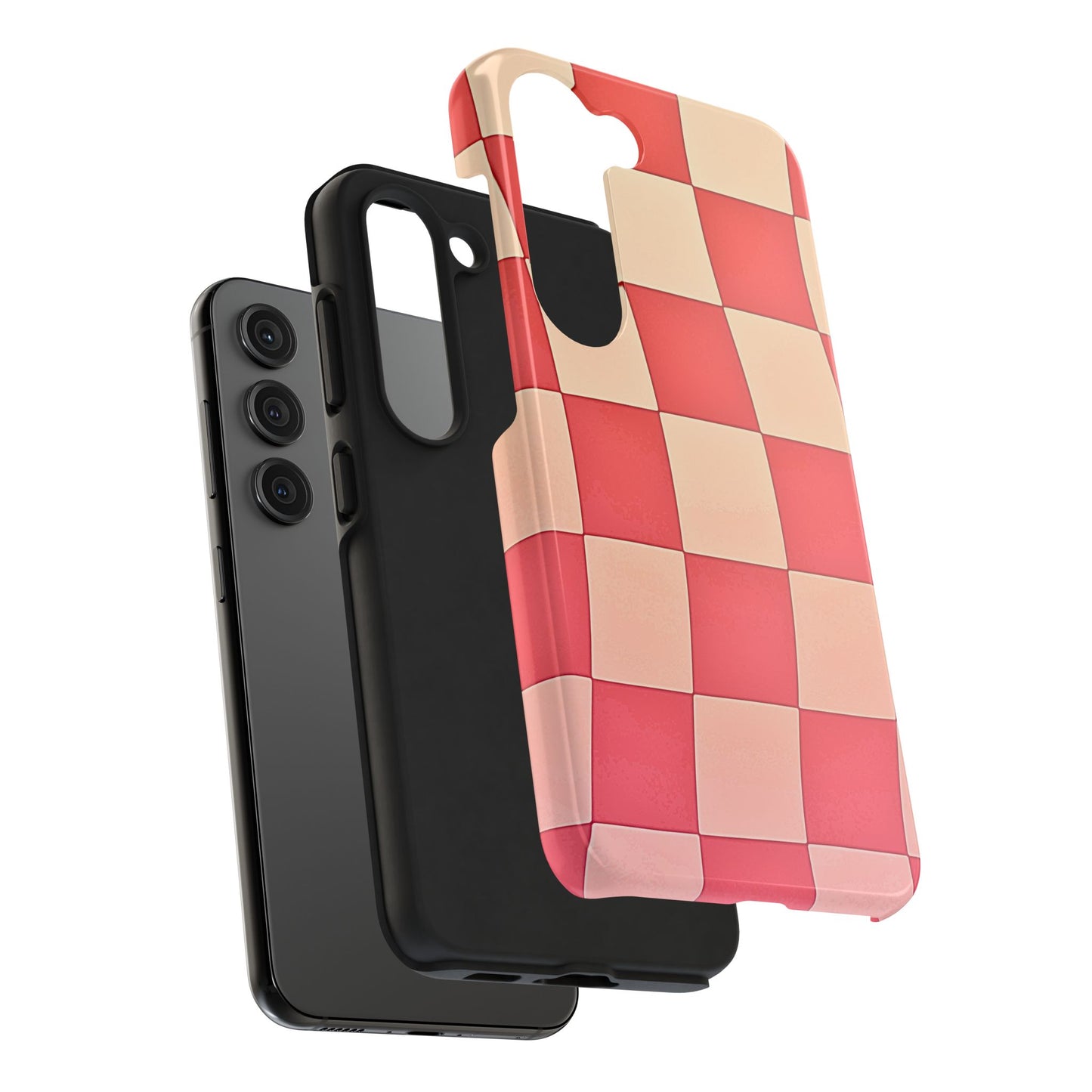 Preppy Checkered Pink Tough Phone Case | Aesthetic