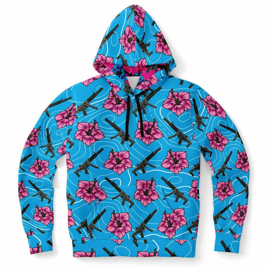 Rad Palm High Capacity Hibiscus Blue Hoodie