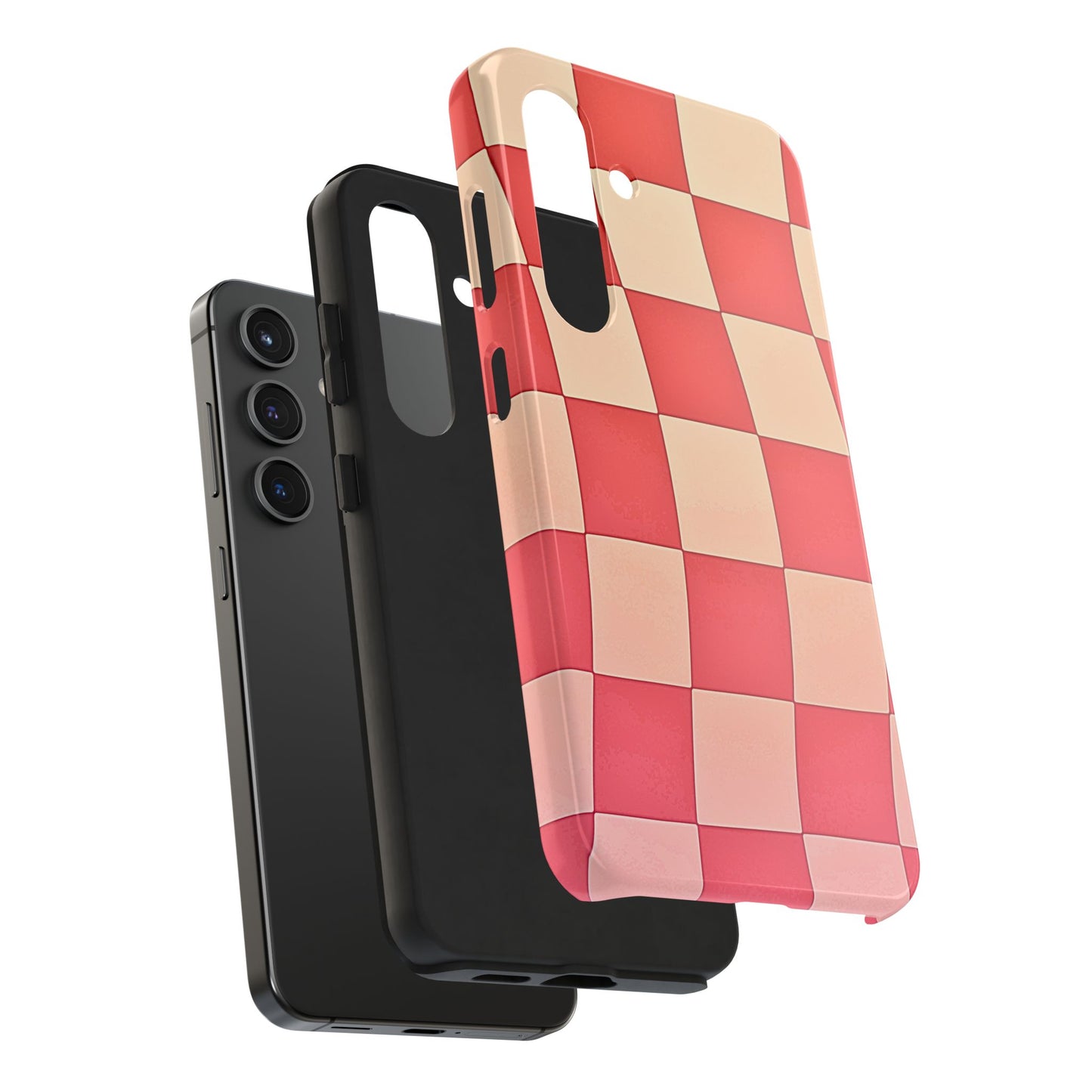 Preppy Checkered Pink Tough Phone Case | Aesthetic