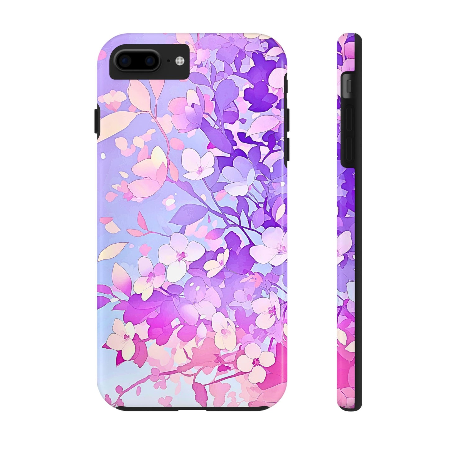 Funda resistente para teléfono con delicados estampados florales en tonos pastel | Estética