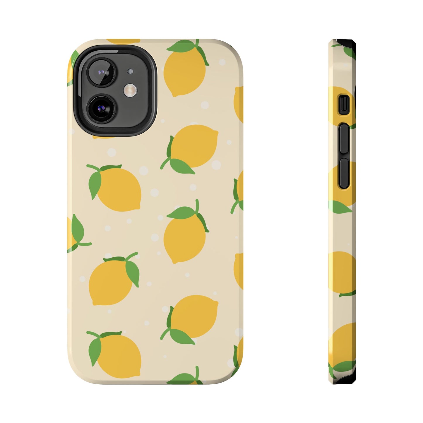 Cute Aesthetic Lemon Pattern Citrus Design Tough Phone Case | Food