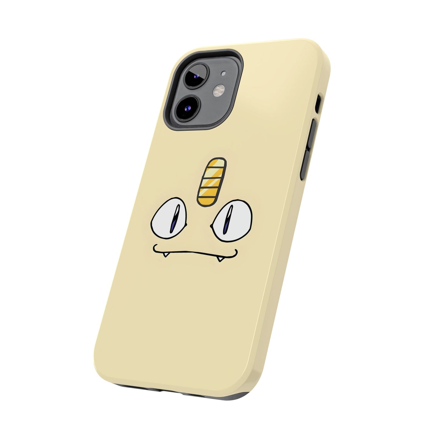 Cat Minimal Gold Coin Face Tough Phone Case | Anime