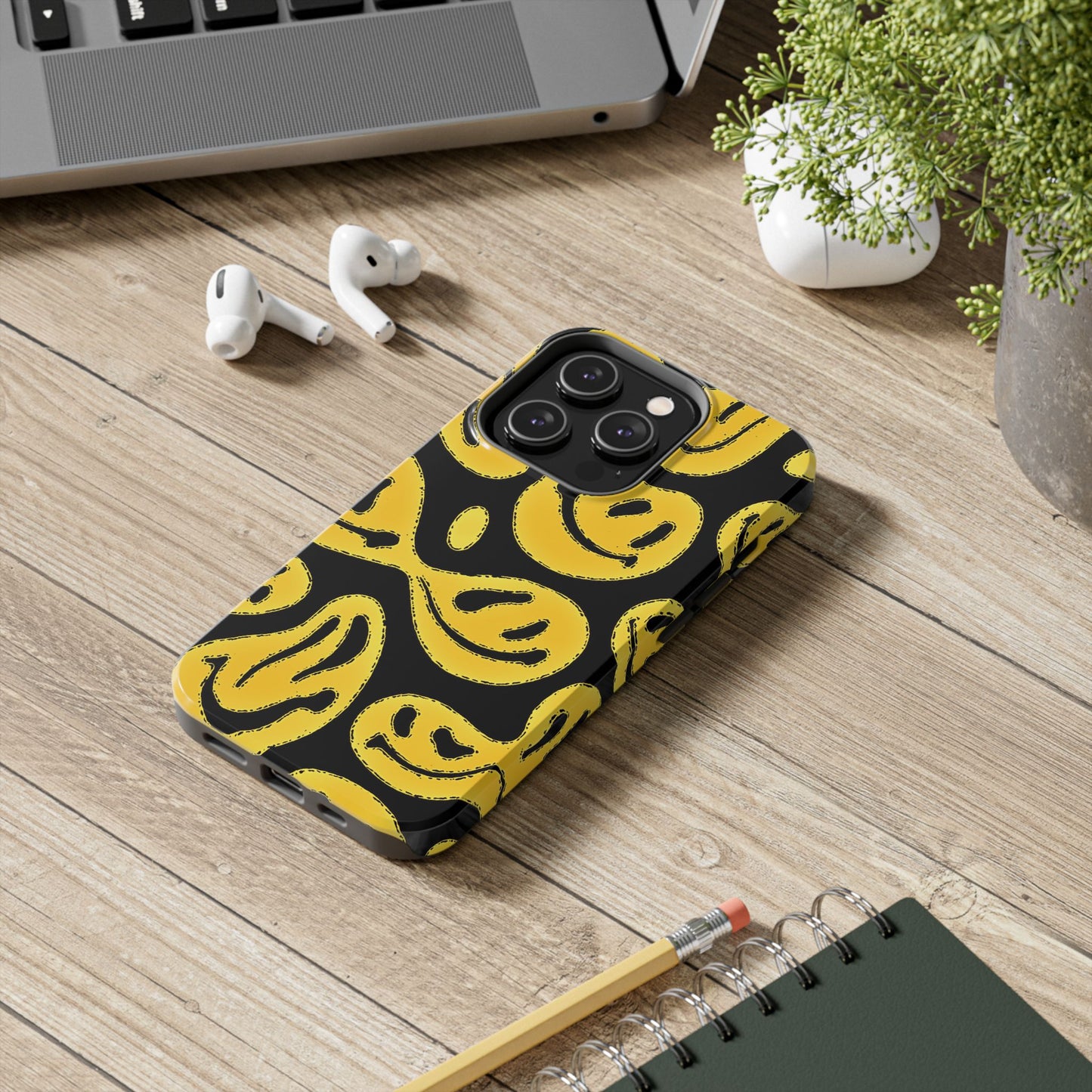 Colorful Trippy Smiley Face (Version 1) Tough Phone Case | Aesthetic