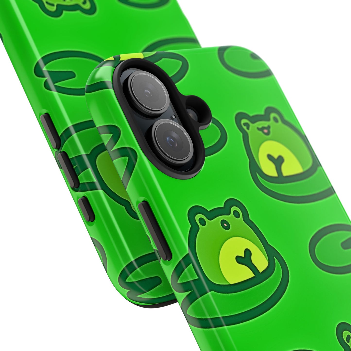 Cute Green Frogs Pattern Tough Phone Case | Animals