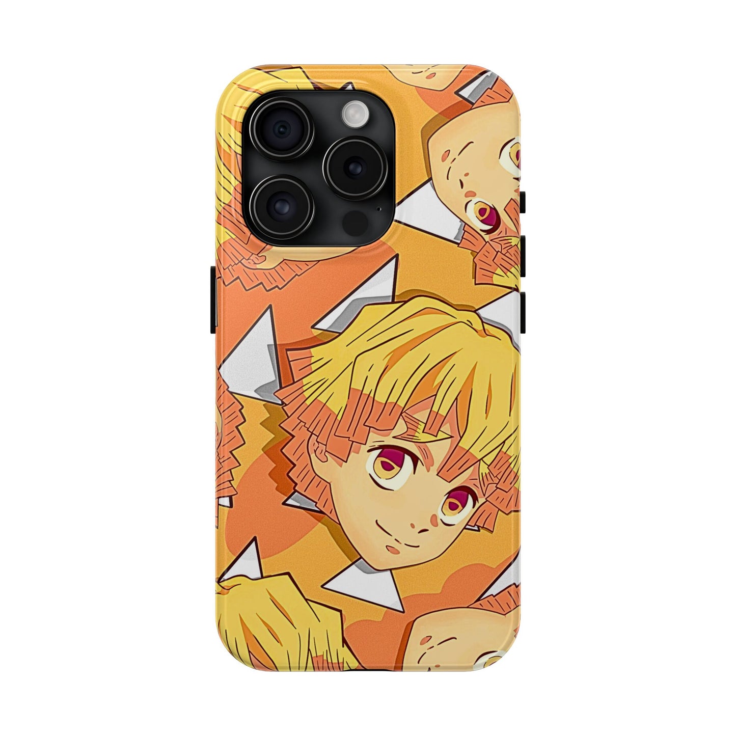 Zenitsu Agatsuma Haori Head Pattern Tough Phone Case | Anime - Demon Slayer