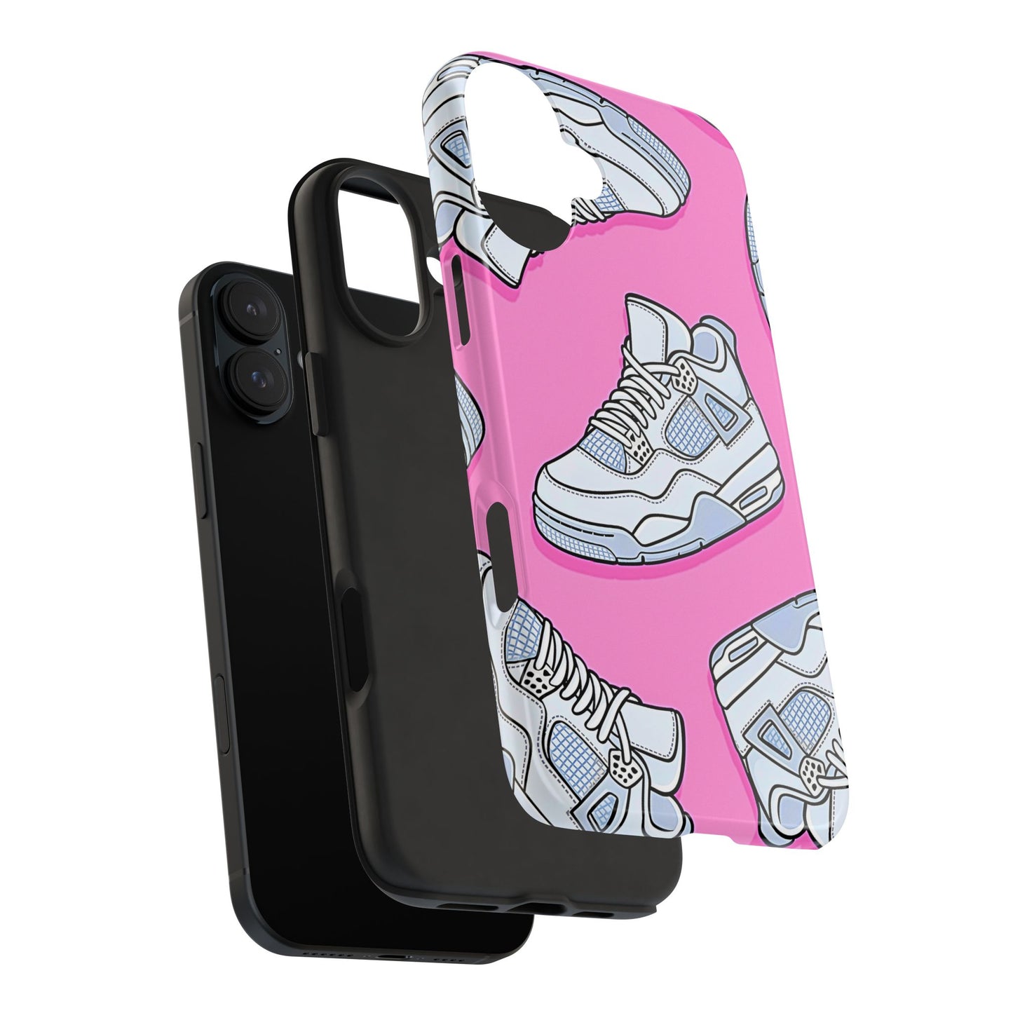 Funda resistente para teléfono con diseño de zapatillas Jordan 4 blancas | Estética