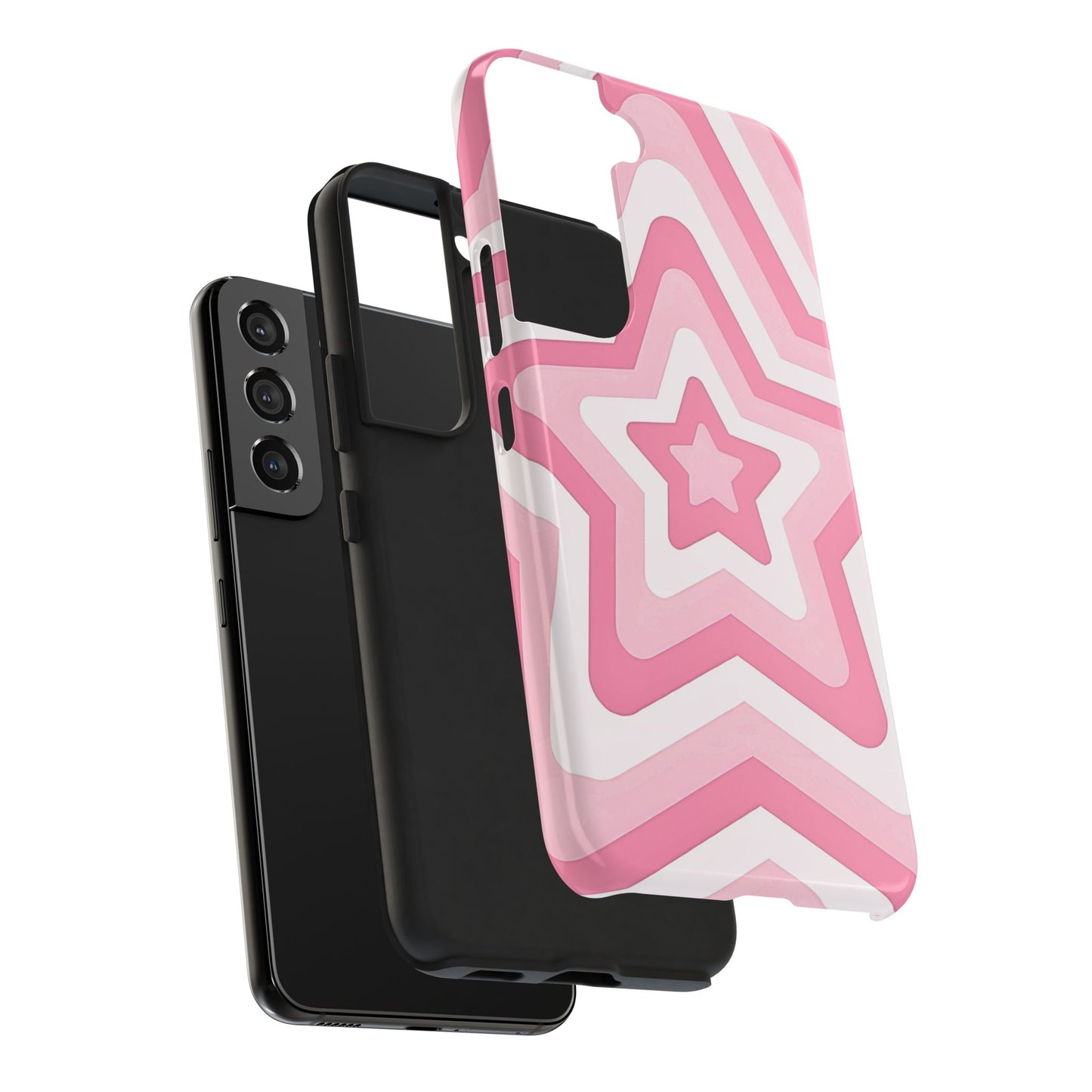 Pink Preppy Star Pattern Style Tough Phone Case | Aesthetic