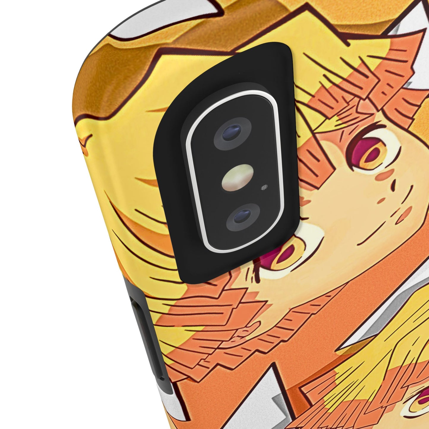 Zenitsu Agatsuma Haori Head Pattern Tough Phone Case | Anime - Demon Slayer