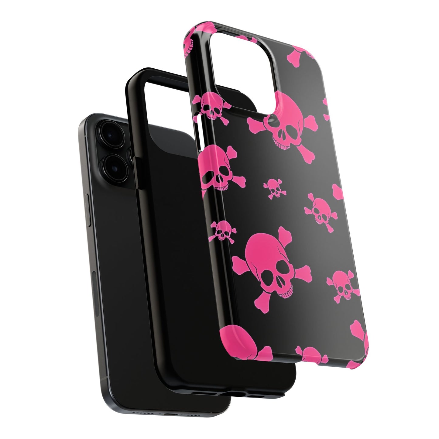 Pink Skull Emo Style Tough Phone Case | Aesthetic