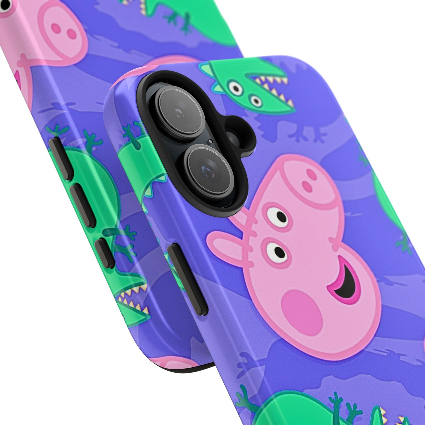 Funda rígida para móvil con diseño de dinosaurios de Peppa Pig y George | Dibujos animados - Peppa Pig