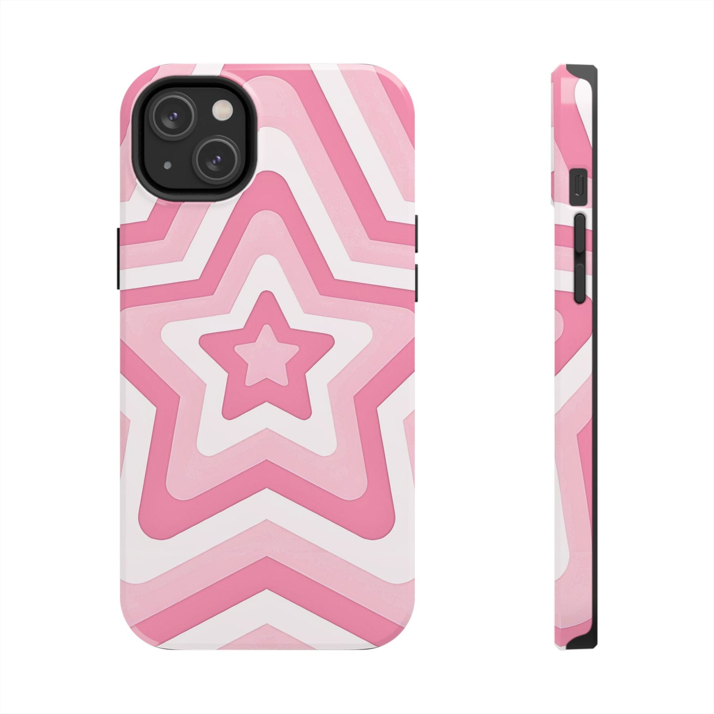 Pink Preppy Star Pattern Style Tough Phone Case | Aesthetic