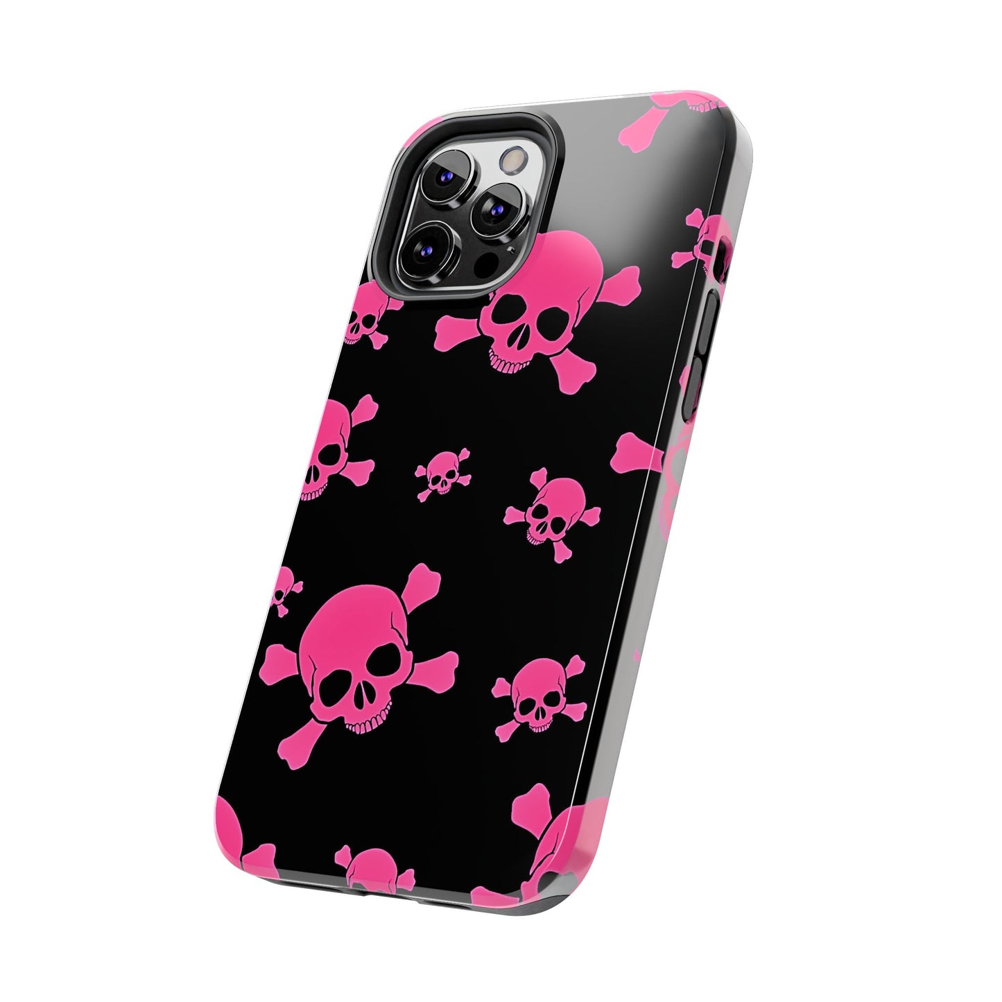 Pink Skull Emo Style Tough Phone Case | Aesthetic