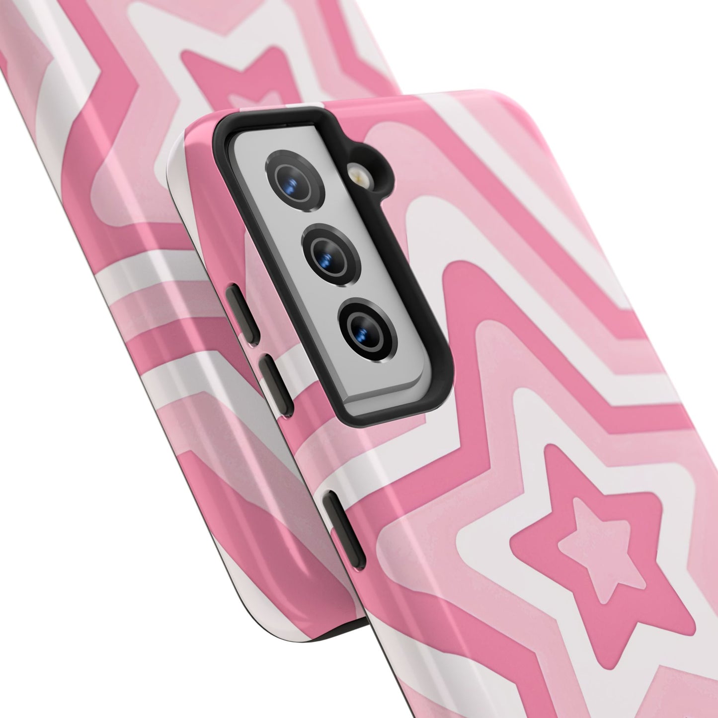 Pink Preppy Star Pattern Style Tough Phone Case | Aesthetic