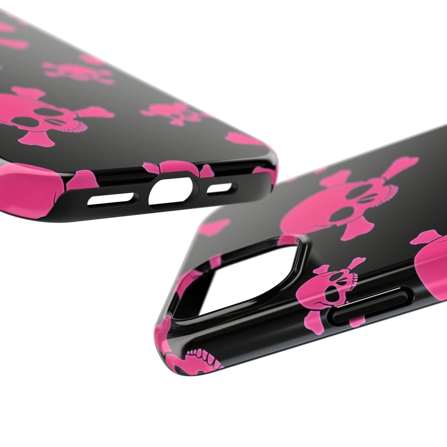 Pink Skull Emo Style Tough Phone Case | Aesthetic