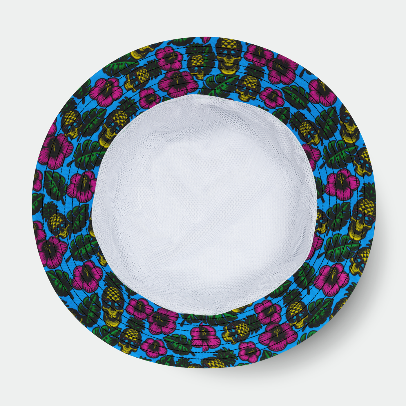 Pineapple Head Blue Bucket Hat