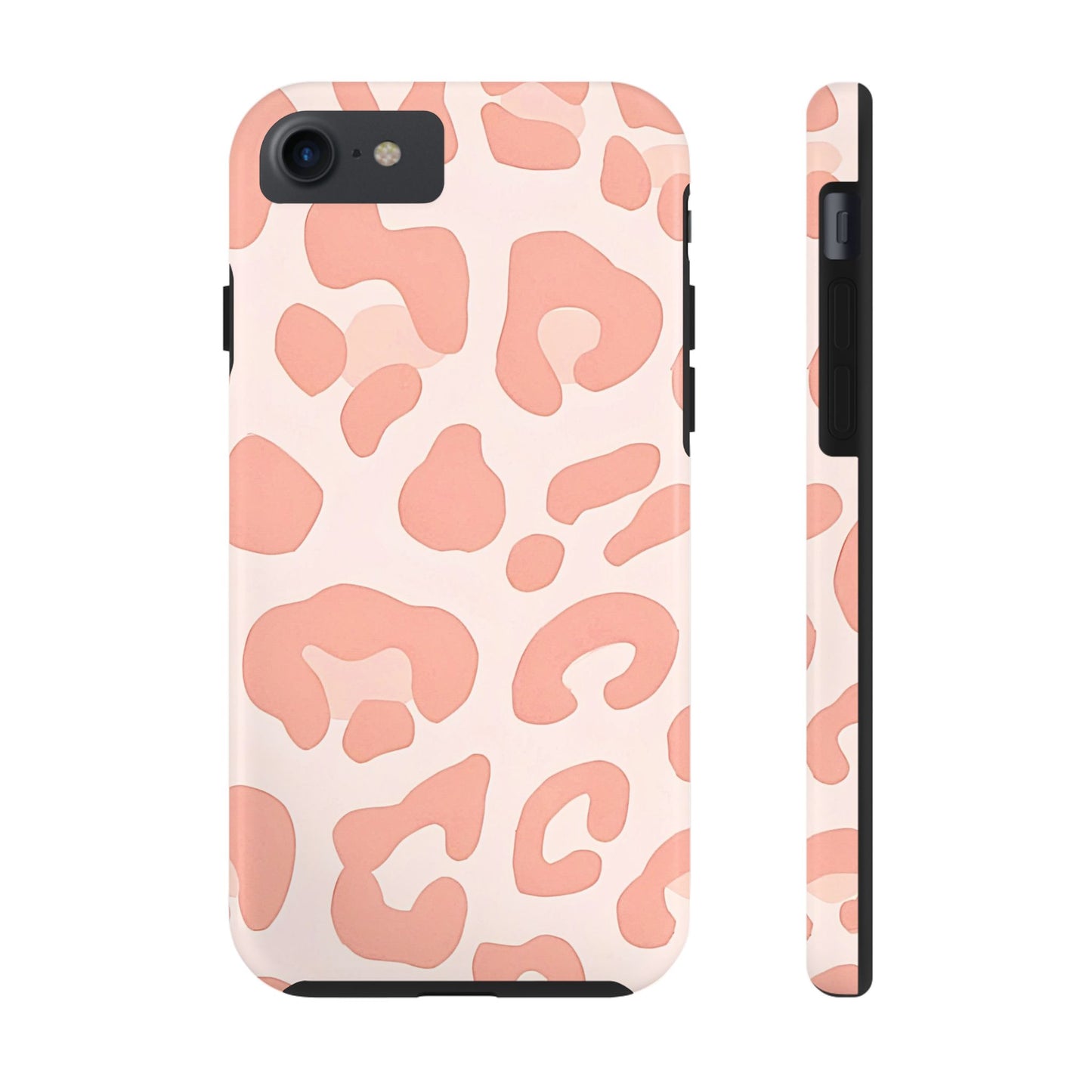 Funda resistente para teléfono con estampado de leopardo rosa preppy | Estética