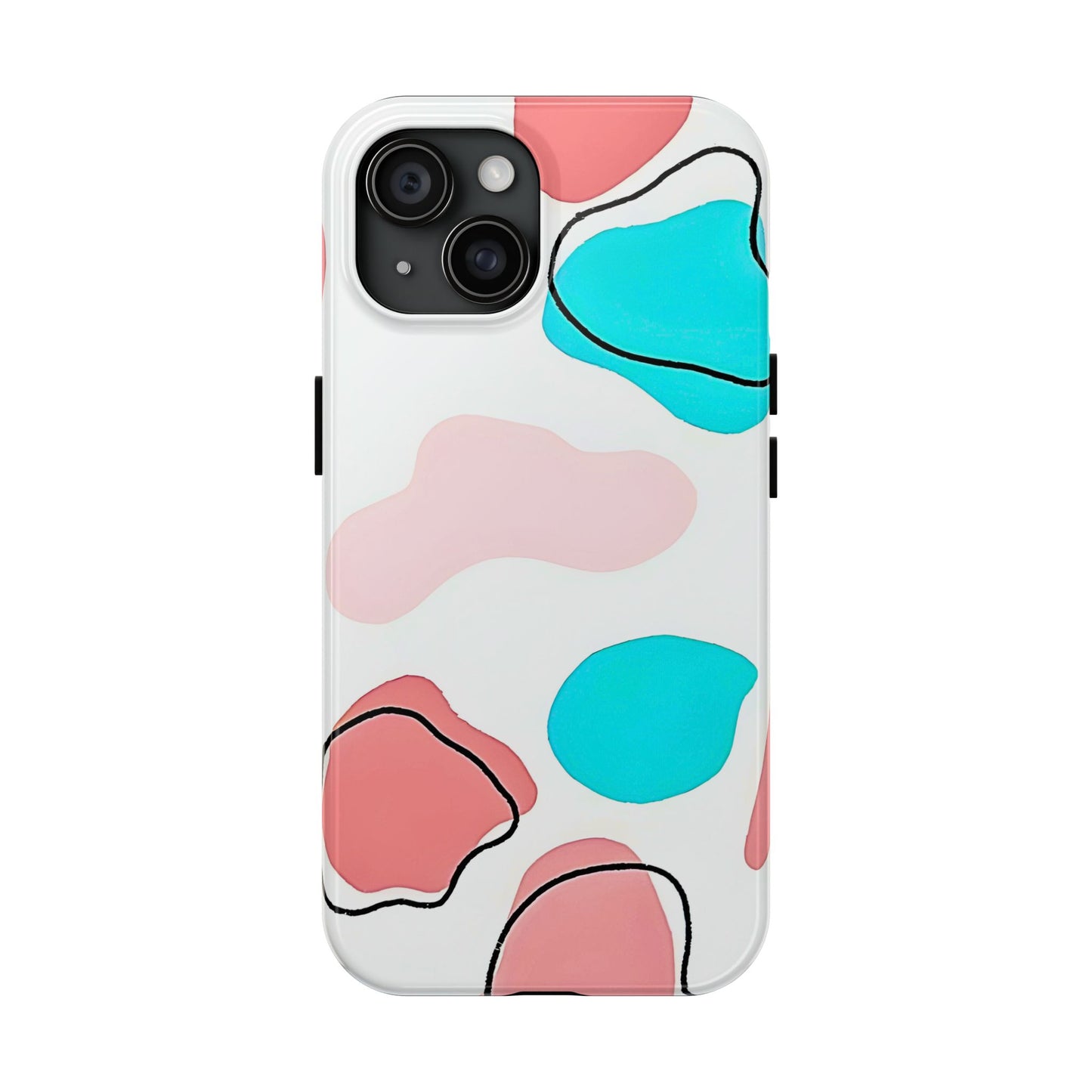 Abstract Shapes Preppy Pastel Style (Version 1) Tough Phone Case | Aesthetic