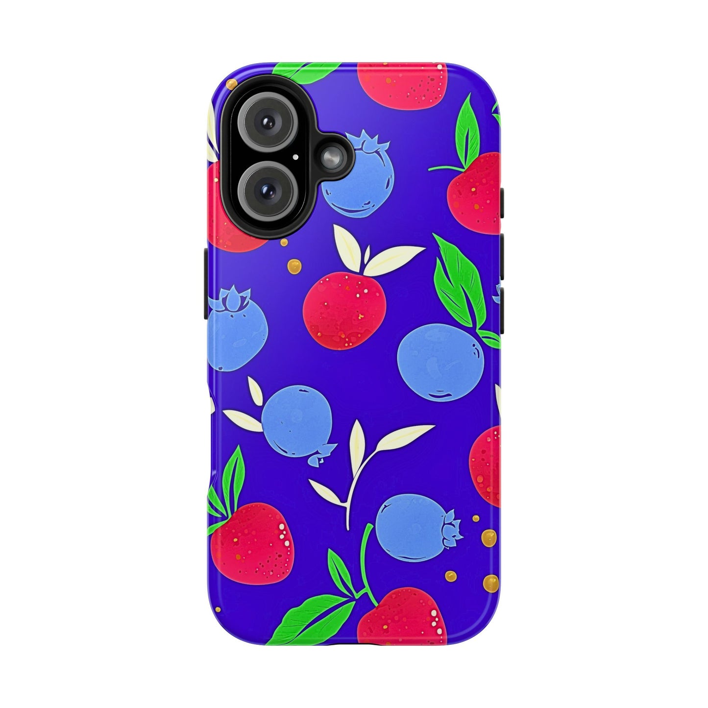 Funda resistente para teléfono con diseño de arándanos y fresas | Estética