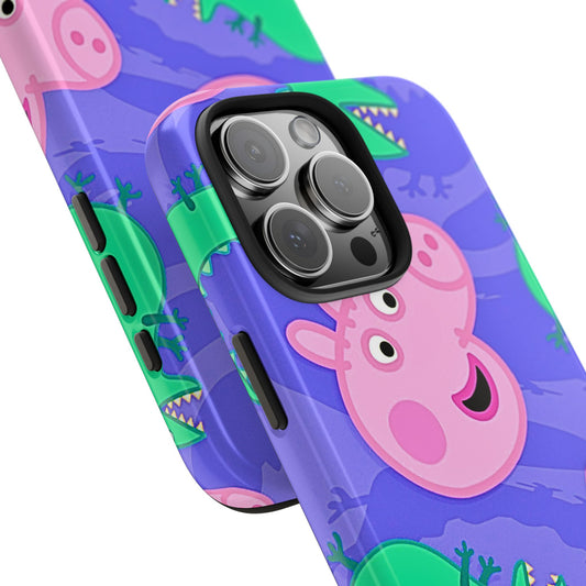 Peppa Pig & George Dinosaur Pattern Tough Phone Case | Cartoons - Peppa Pig