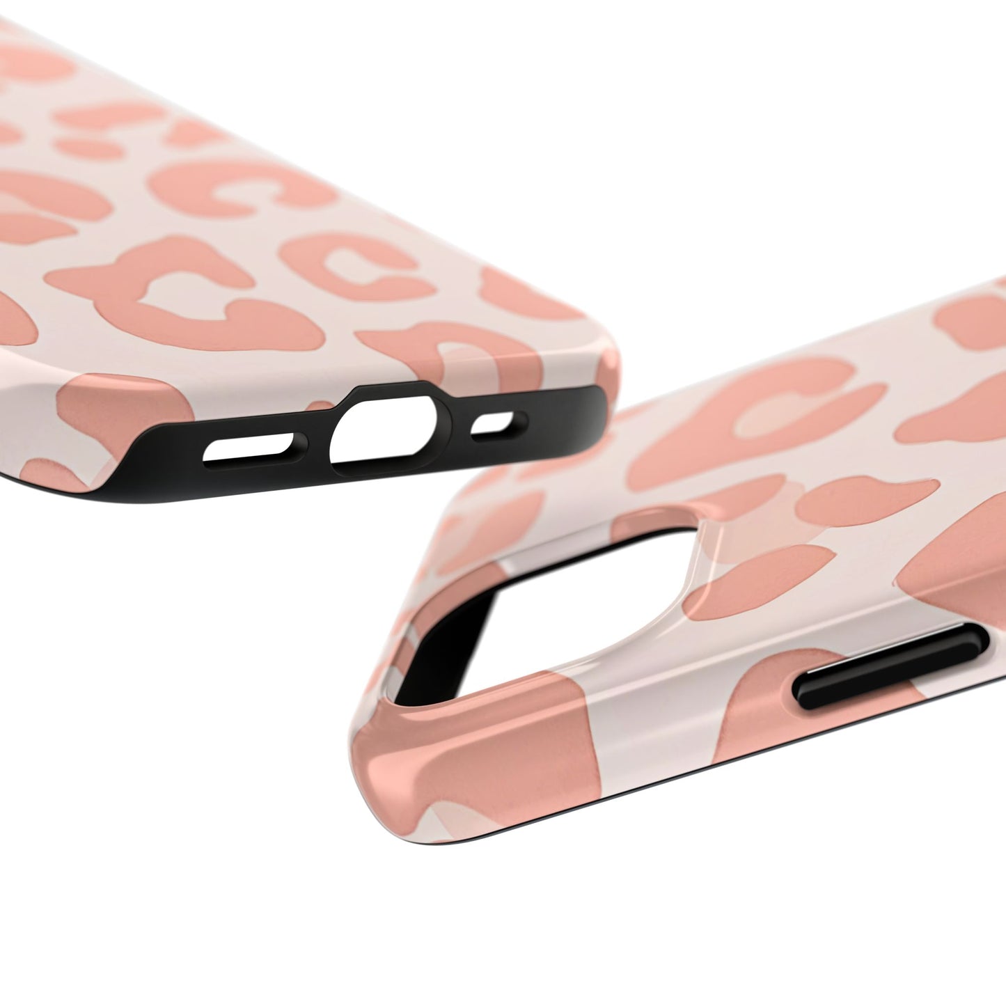 Funda resistente para teléfono con estampado de leopardo rosa preppy | Estética