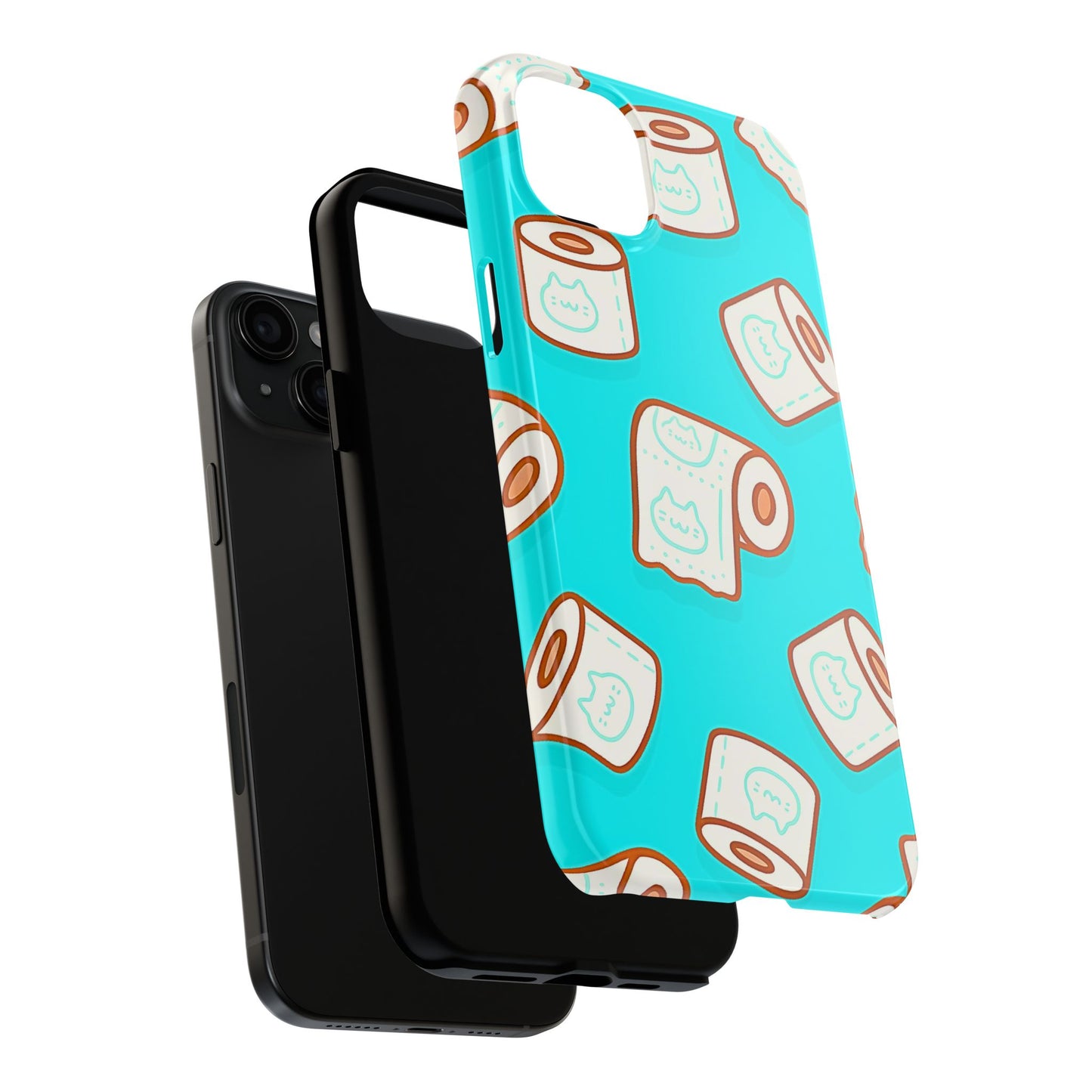 Funda resistente para teléfono con estampado de papel higiénico kawaii | Estética