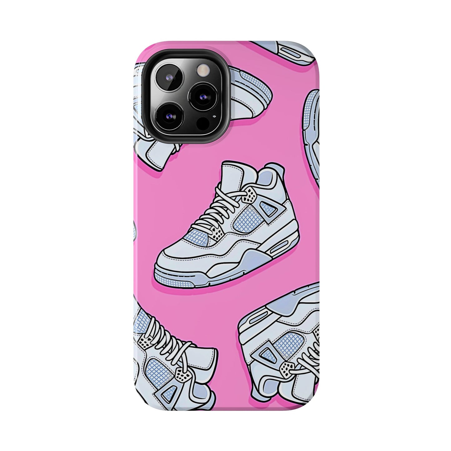 Funda resistente para teléfono con diseño de zapatillas Jordan 4 blancas | Estética
