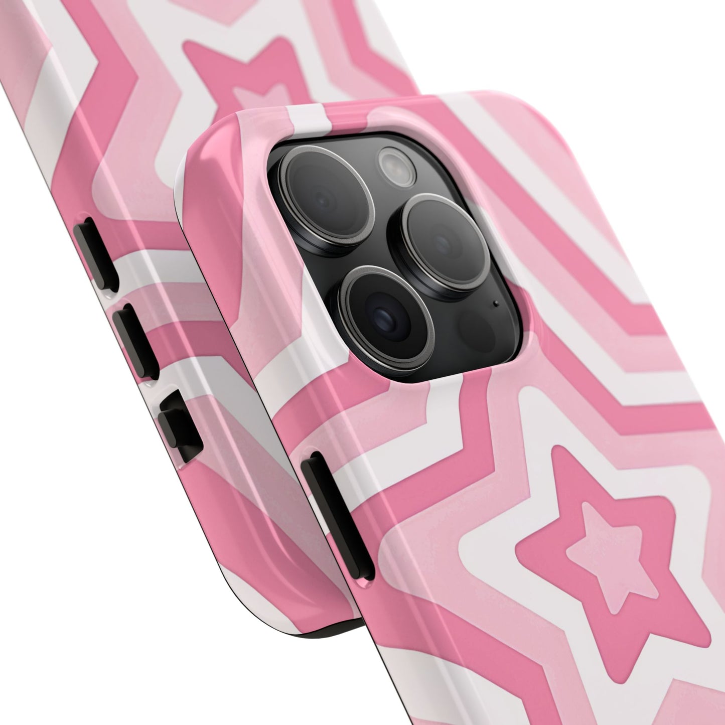 Pink Preppy Star Pattern Style Tough Phone Case | Aesthetic
