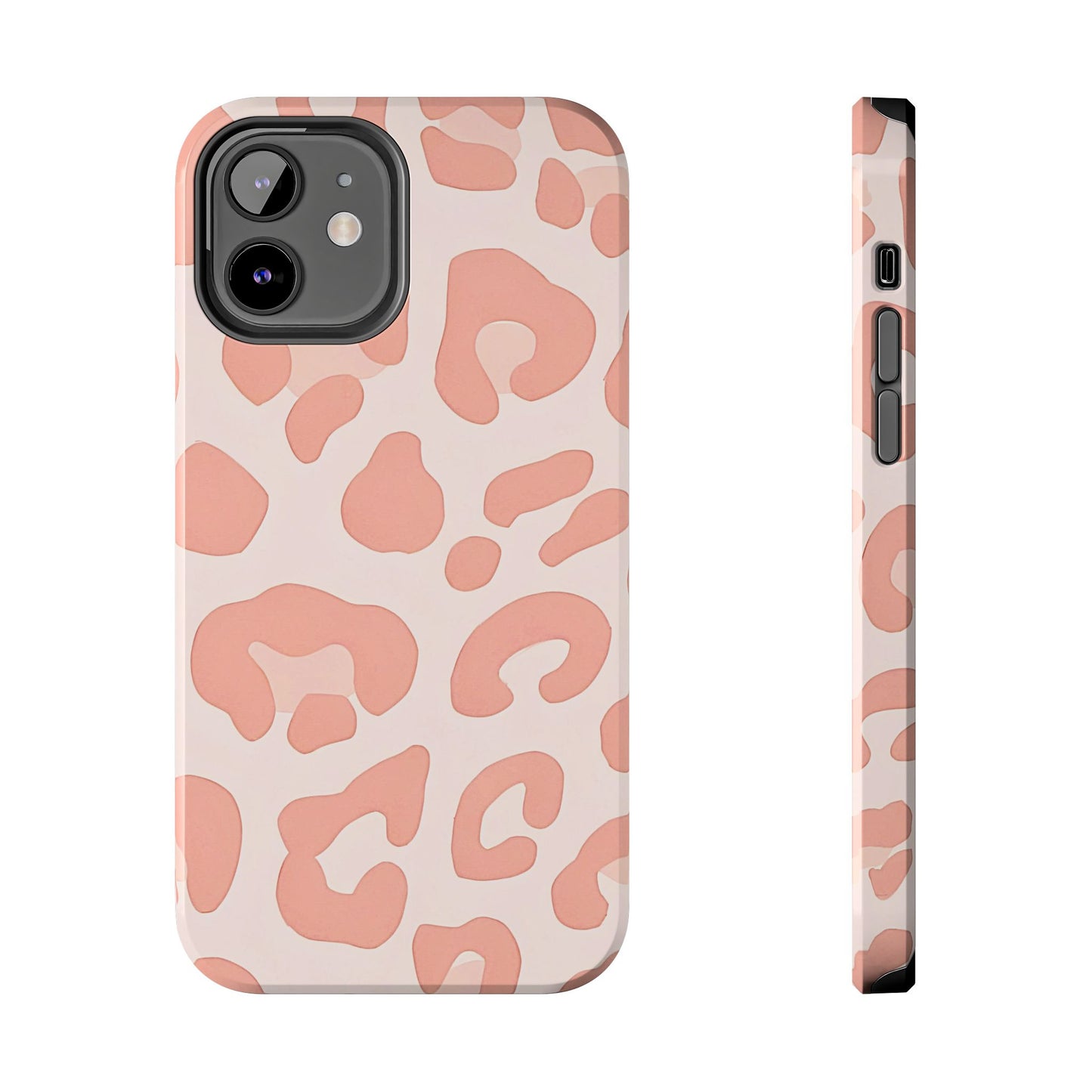 Funda resistente para teléfono con estampado de leopardo rosa preppy | Estética