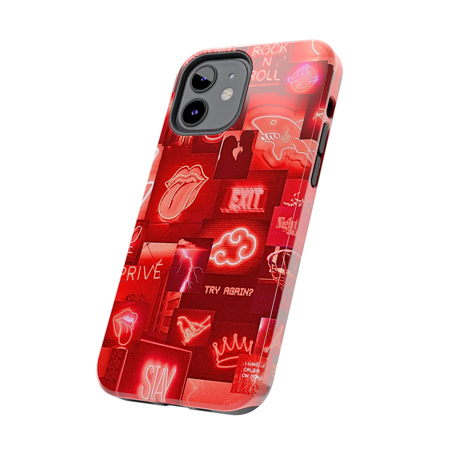 Red Neon Style Tough Phone Case | Aesthetic