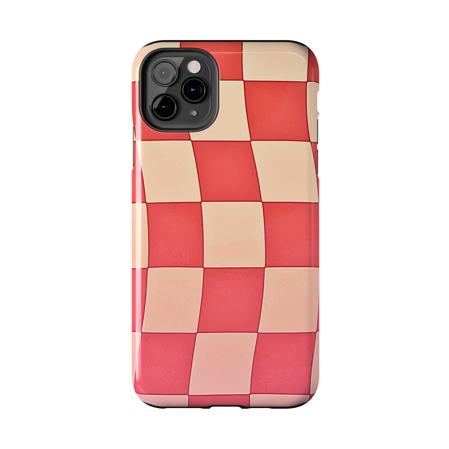 Preppy Checkered Pink Tough Phone Case | Aesthetic
