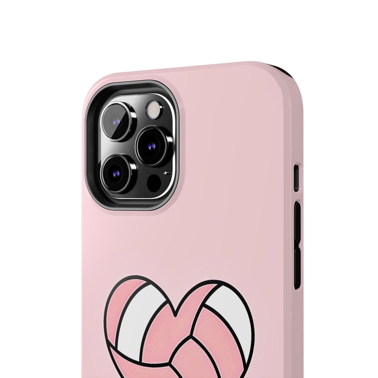 Pink Volleyball Heart Tough Phone Case | Aesthetic
