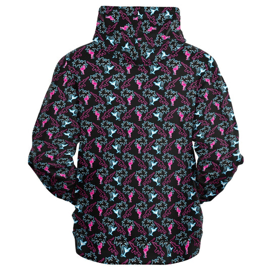 Rad Palm Neon Attack Zip Up Hoodie